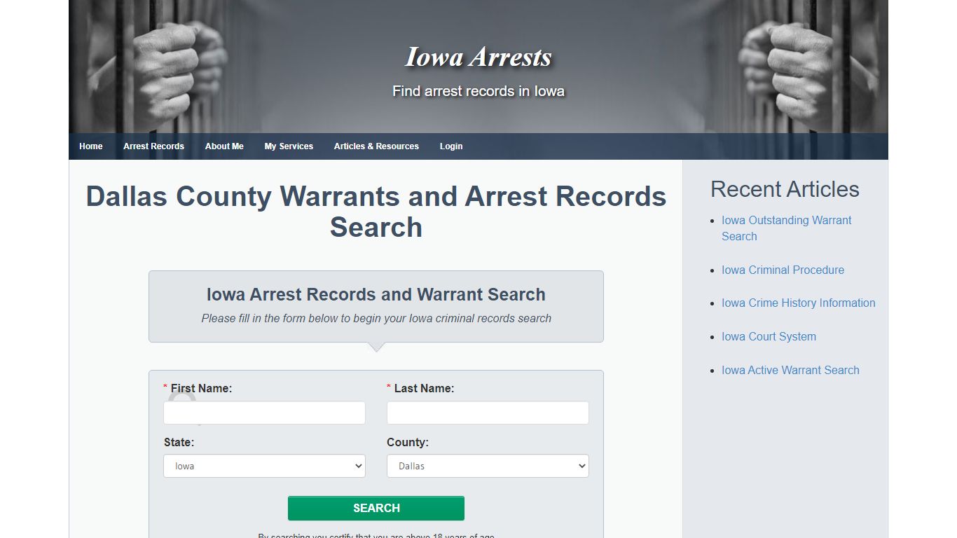 Dallas County Warrants and Arrest Records Search - Iowa Arrests